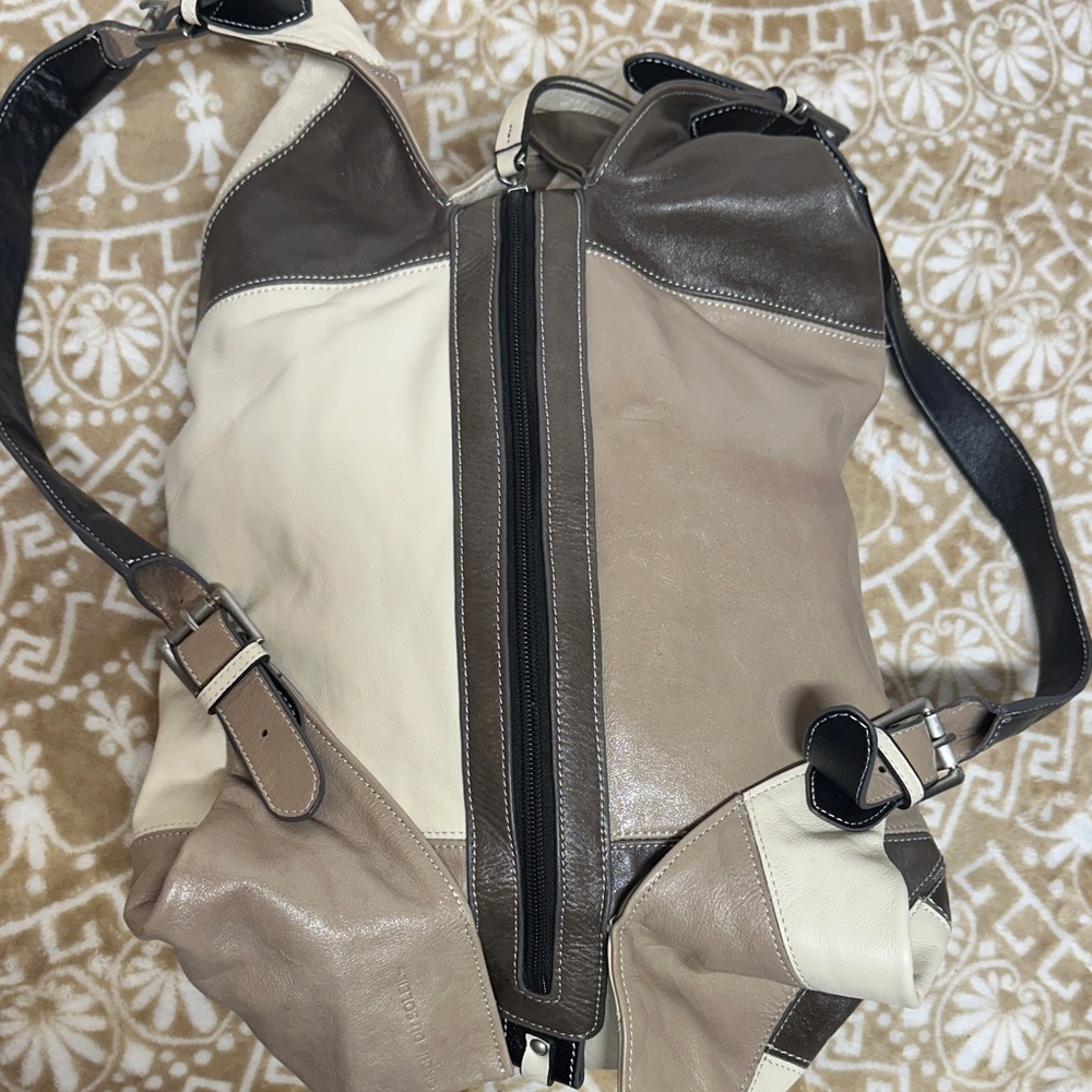 Chic Patchwork Leather Hobo Bag - image 7